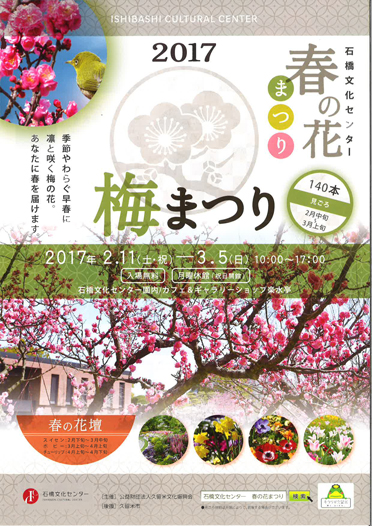 石橋文化センター春の花まつり2017　梅まつり