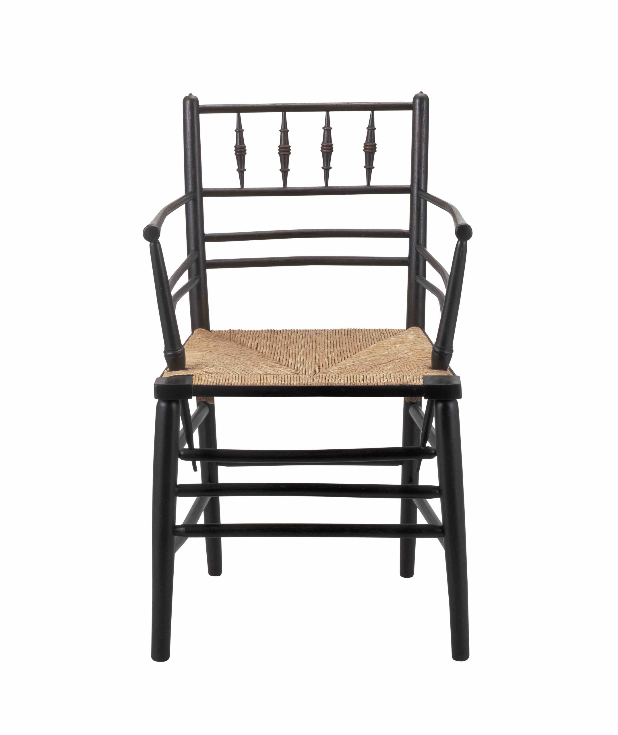 おそらくフィリップ・ウェッブ<br />
《サセックス・シリーズの肘掛け椅子》<br />
1860年頃　<br />
モリス・マーシャル・フォークナー商会<br />
