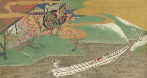 伊年印《源氏物語図　浮舟、夢浮橋》<br />
江戸時代　17世紀<br />
石橋財団アーティゾン美術館