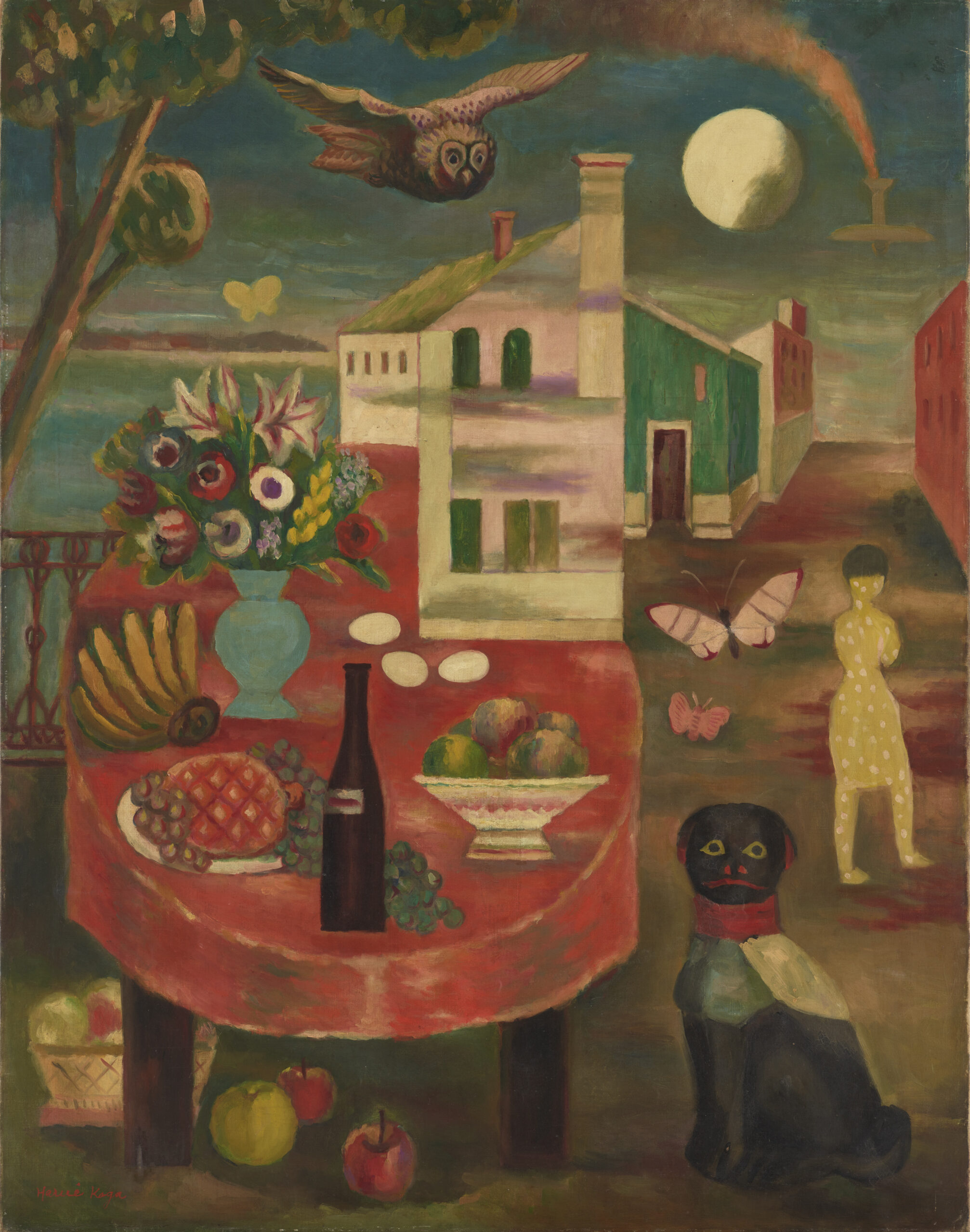 古賀春江《素朴な月夜》1929年　石橋財団アーティゾン美術館蔵