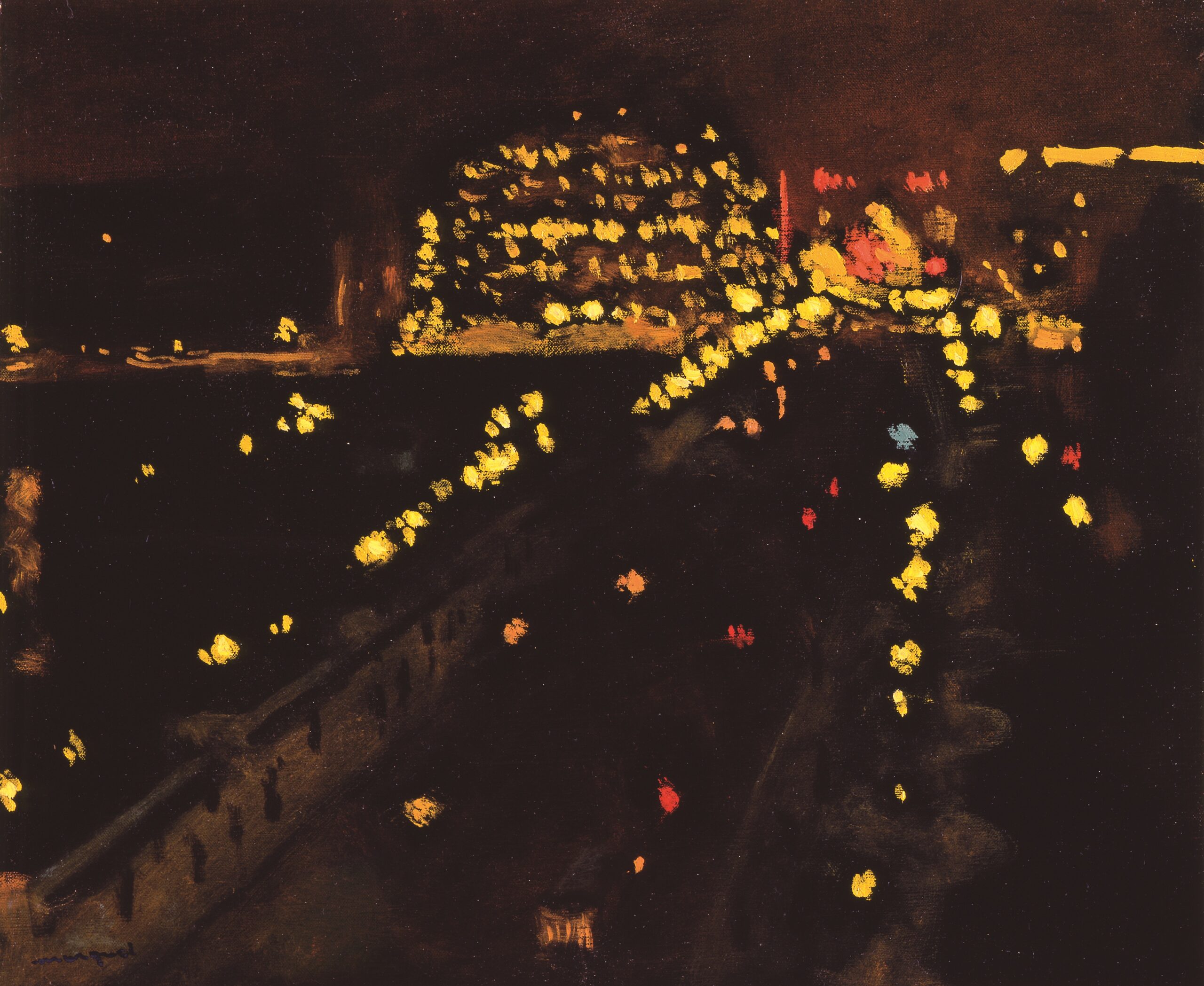 《ポン＝ヌフ、夜景》1938年　個人蔵