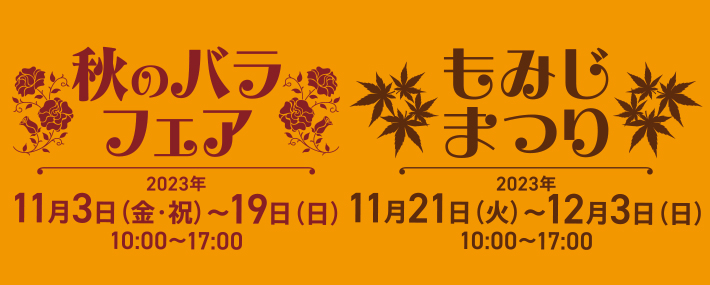秋のバラフェア×もみじまつり